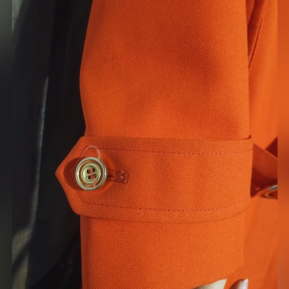 Vintage London Fog Limited Edition Coat Red/Orange Polka dot lining Size XS/S - Picture 5 of 10